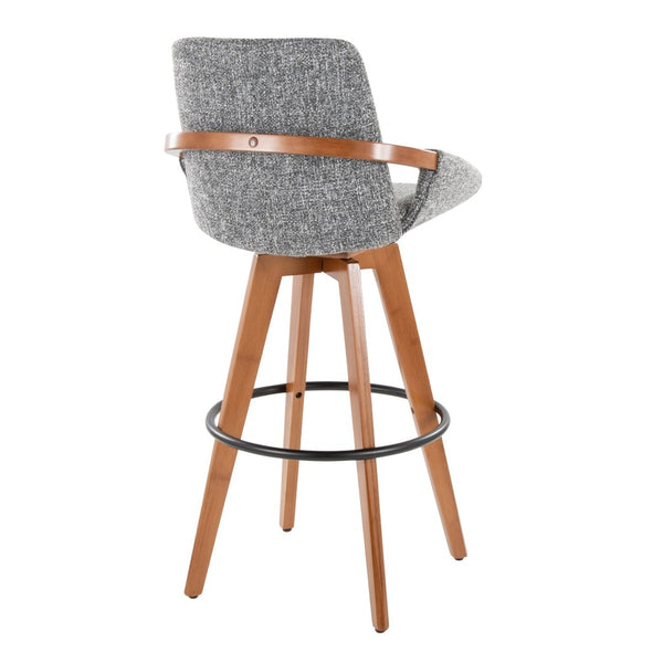 English Elm Dining/accent Chair Solid Wood Tapered Legs Cream Upholstery Mid-century Modern Seating Grey B202P471200