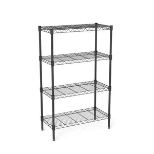 English Elm Multi Tier Steel Wire Shelving Unit for Laundry Bathroom Kitchen Vertical Storage Black W3895P460437
