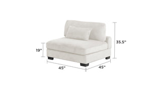 English Elm Bentley U-Shaped Modular Sectional In Cream Corduroy - Luxurious Comfort & Versatile Design For Your Home B009S02135