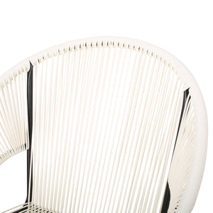 English Elm Christopher Knight Home® - NUSA Faux Wicker 3-Piece Outdoor Patio Chat Set with Rustproof Iron Frame, Curved Club Chairs & Loveseat White NUSA3PCSETWHI