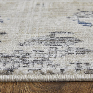 Feizy Rugs Sonora Abstract Watercolor Area Rug - Durable, Easy-care, Pet-friendly Design For Modern Homes Ivory,Blue,Red Polypropylene,Polyester,Viscose Snr39nufivymltf05