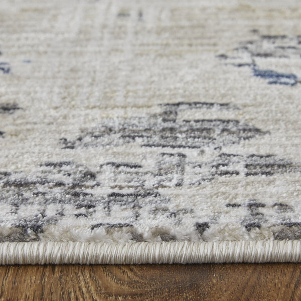 Feizy Rugs Sonora Abstract Watercolor Area Rug - Durable, Easy-care, Pet-friendly Design For Modern Homes Ivory,Blue,Red Polypropylene,Polyester,Viscose Snr39nufivymltf05