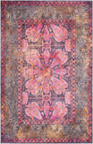 Unique Loom Mangata Mona Machine Made Floral Rug Pink, Beige/Black/Red/Yellow/Orange 5' 11" x 9' 0"