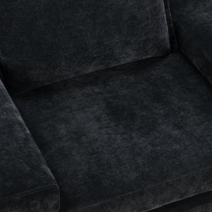 English Elm Christopher Knight Home® - Chenille Oversized Armchair with Thick Cushion and Wide Armrests, Ergonomic Back for Cozy Living Spaces Black N763P314419B