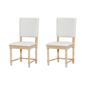 English Elm Topmax Vintage Upholstered Dining Chairs Set Of 2 - Stylish Comfort With Padded Backs & Timeless Design N717P170411A-GIGA