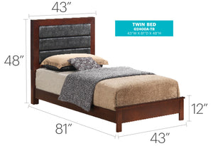 English Elm Charming Twin Bed In Rich Cherry Finish - Safe, Sturdy Design With Smooth Edges For Growing Kids B078S00224