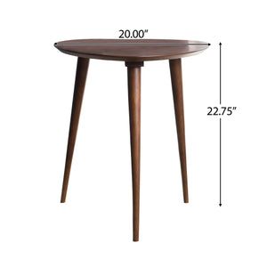 English Elm Christopher Knight Home® - End Table - Mid-Century Modern Walnut Side Table With Guitar-Pick Top & Splayed Legs For Small Spaces N771P221039T
