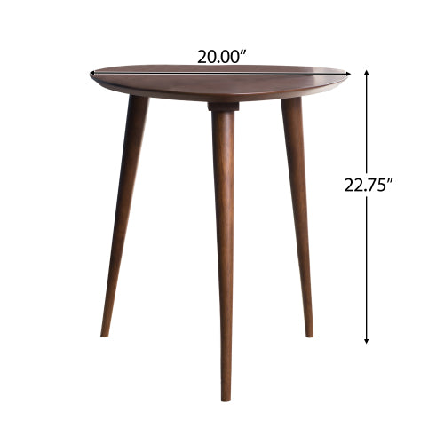 English Elm Christopher Knight Home® - End Table - Mid-Century Modern Walnut Side Table With Guitar-Pick Top & Splayed Legs For Small Spaces N771P221039T