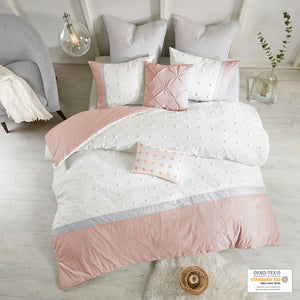 Urban Habitat Myla Shabby Chic 7 Piece Cotton Jacquard Comforter Set UH10-2150 Blush