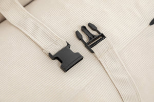 English Elm Adjustable Corduroy Floor Sofa with 5 Modular Cylinders for Custom Lounging and Ultimate Comfort Beige W1170P365603