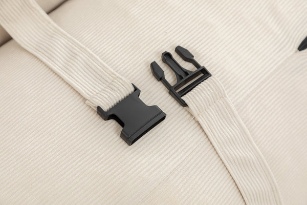 English Elm Adjustable Corduroy Floor Sofa with 5 Modular Cylinders for Custom Lounging and Ultimate Comfort Beige W1170P365603