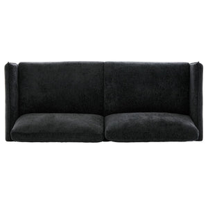 English Elm Modern Chenille Loveseat with Pocket Spring Cushions and Rubberwood Legs for Living Room N763P347228B