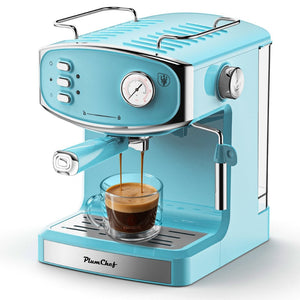 English Elm Plum Semi-automatic Espresso Machine with Steam Wand and 20-bar Pump for Home W1002P414509