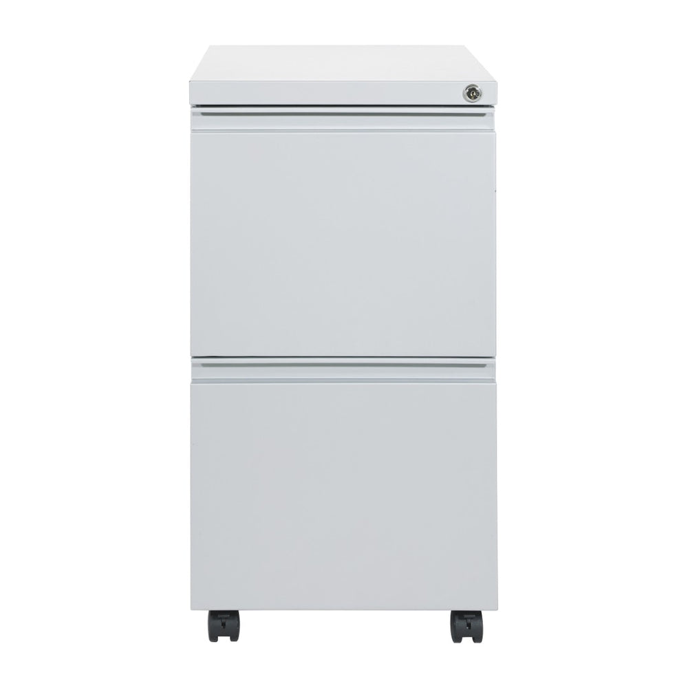 OSP Home Furnishings 22" Mobile Pedestal with Locking Drawers Ball Bearing Slides and Legal File Storage PTC22FF-SV