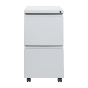OSP Home Furnishings 22" Mobile Pedestal with Locking Drawers Ball Bearing Slides and Legal File Storage PTC22FF-SV