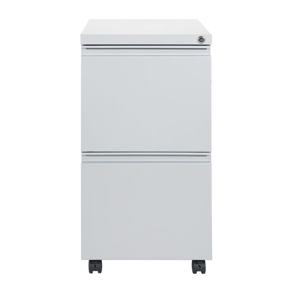 OSP Home Furnishings 22" Mobile Pedestal with Locking Drawers Ball Bearing Slides and Legal File Storage PTC22FF-SV