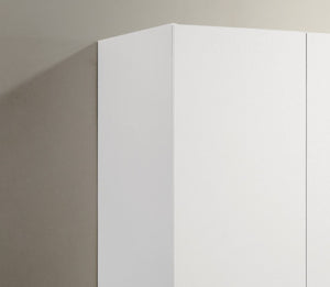 English Elm Donato Freestanding White Wardrobe Armoire with Hanging Rod and Adjustable Shelves B2749P413243