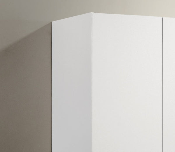 English Elm Donato Freestanding White Wardrobe Armoire with Hanging Rod and Adjustable Shelves B2749P413243