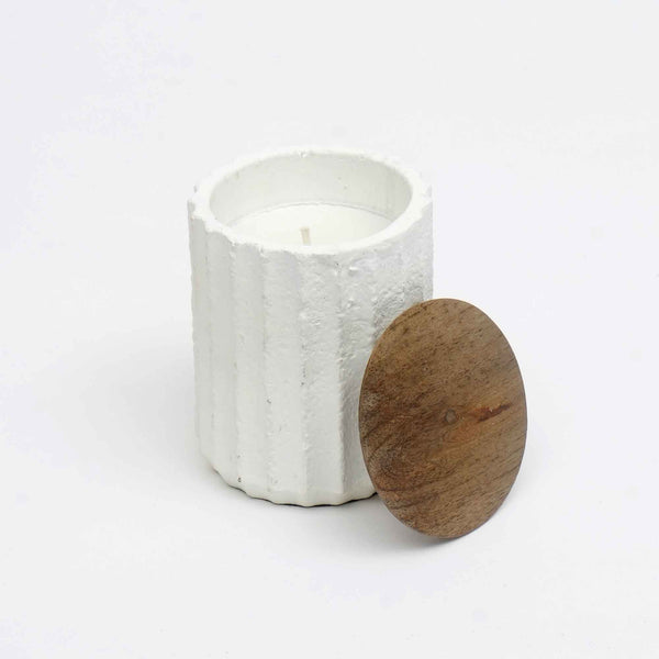 English Elm Jar Candle Ecomix Wax With Wooden Lid - Handmade Vanilla Lavender For Relaxation & Home Décor B346P369770