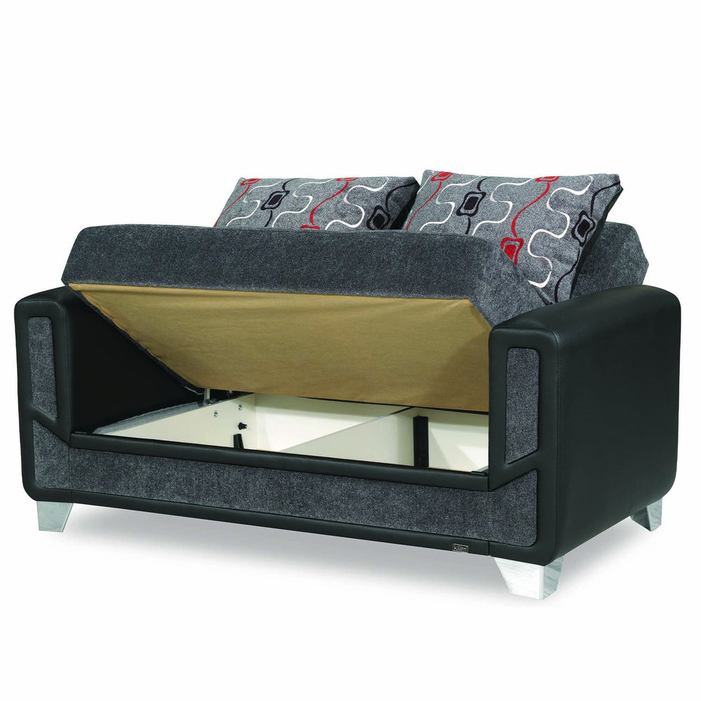 English Elm PrimeNest PluseCraft Collection Upholstered Convertible Loveseat with Storage, Chenille Sleeper Sofa Convertible for Small Spaces and Guests Gray B030P282383