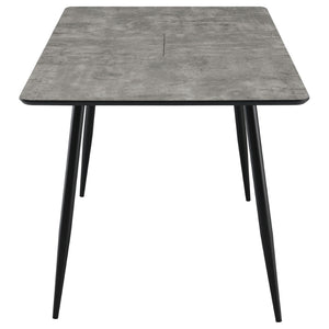English Elm Grant Grey Extendable 5 Piece Dining Set with Upholstered Chairs and Metal Legs B062S01562