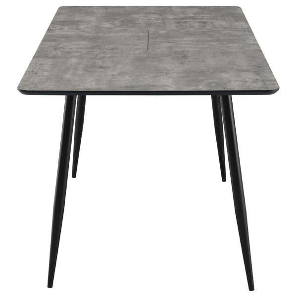 English Elm Grant Grey Extendable 5 Piece Dining Set with Upholstered Chairs and Metal Legs B062S01562