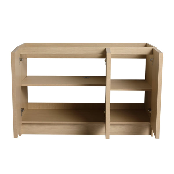 English Elm 48" Freestanding Bathroom Vanity with 3 Soft-Close Doors, Adjustable Shelf, Scratch & Water-Resistant Finish W999P239163