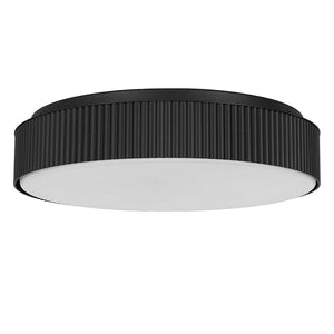 English Elm 13 Inch Matte Led Flush Mount Dimmable Ceiling Light for Bedroom Hall or Kitchen Black B370P421866