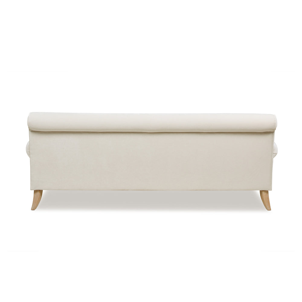 English Elm Jennifer Taylor Home - Alana 88" Lawson Two-Cushion Tightback Sofa in French Performance Velvet with Removable Zippered Covers Beige B2719P238317