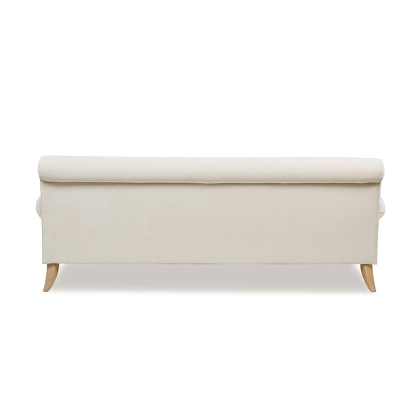 English Elm Jennifer Taylor Home - Alana 88" Lawson Two-Cushion Tightback Sofa in French Performance Velvet with Removable Zippered Covers Beige B2719P238317