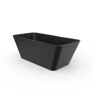 English Elm 67 Inch Stone Resin Freestanding Soaking Tub Matte White Spa Bath for Bathroom W1613P358125