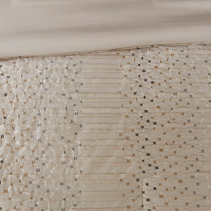 JLA Home Madison Park - 8 Embroidered Comforter Set with Faux-Silk Sheen, Geometric Stitching, Euro Shams & Bed Skirt for Luxe Style MP10-4690