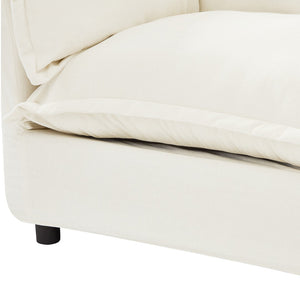 English Elm Modern Chenille Accent Chair with Ottoman Plush Wide Seat Curved Arms for Bedroom Beige N719P428439A