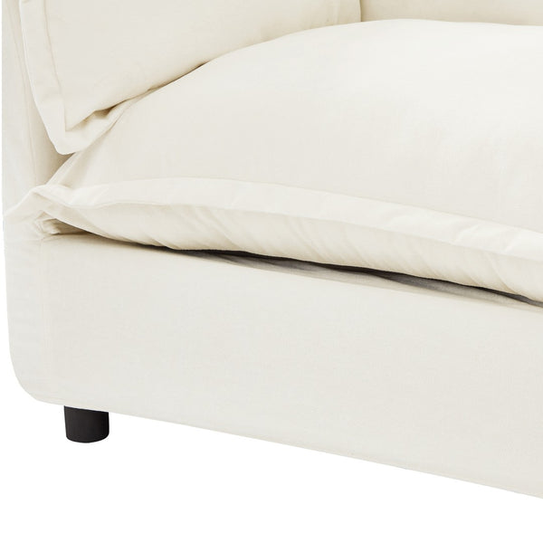 English Elm Modern Chenille Accent Chair with Ottoman Plush Wide Seat Curved Arms for Bedroom Beige N719P428439A