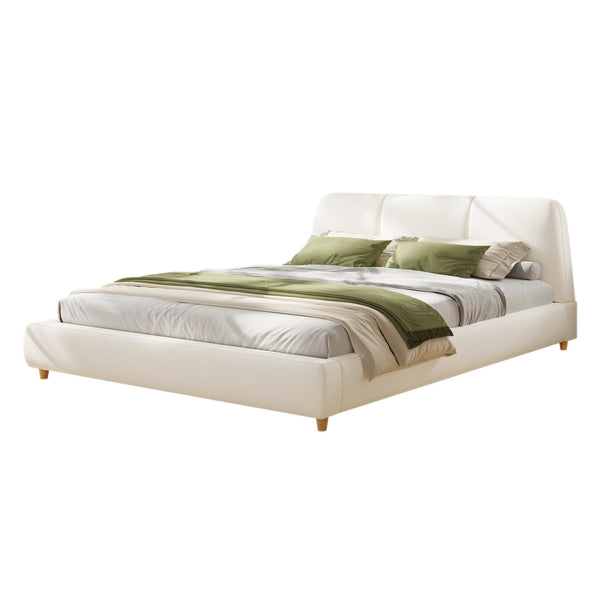 English Elm Christopher Knight Home® - King Upholstered Bed Frame King Size Linen Blend Modern Platform with Solid Wood Legs, Sturdy Support N757P280040I