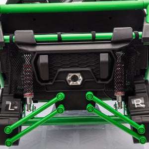 English Elm 24v Two Seater Kids Utv with Parental Remote Dual Motors Four Wheel Suspension Led Green W1578P198435