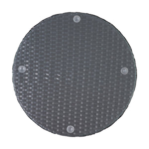 English Elm Christopher Knight Home® - KONO Woven Outdoor 3-Piece Patio Chat Set with Aluminum Frame, Tempered Glass Table, Cushions Black+Ivory 53142.00ALU