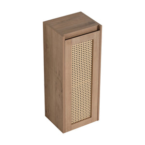 English Elm 12" Bathroom Side Cabinet Wall-Mounted, Soft-Close Hinges, Plywood, Hidden Handle, Space-Saving Storage W999P279375