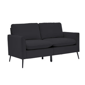 English Elm Ts Cat Paw Faux Leather Accent Chair Nordic Retro Loveseat with Lumbar Support Black W2311S00013