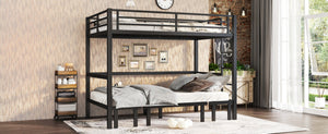 English Elm Twin Xl Solid Pine Loft Bed with Built-in Led Lighting and Storage Shelves W1580S00503