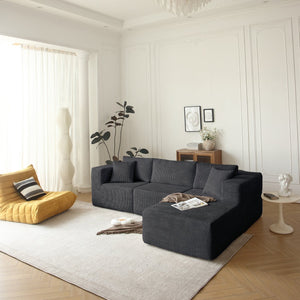 English Elm H613 Modular Sectional Sofa - Mid-Century Modern L-Shaped 3-Seat Couch For Cozy Living Rooms W3191S00005