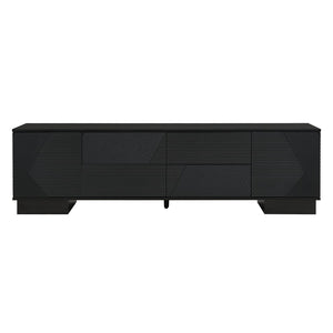English Elm Vibe Haus Minimalist Media Console with Cabinets and Drawers for Living Room N724P360376B