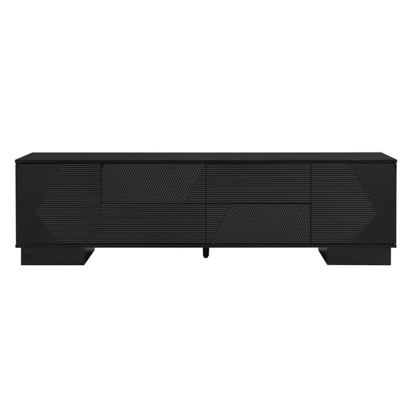 English Elm Vibe Haus Minimalist Media Console with Cabinets and Drawers for Living Room N724P360376B