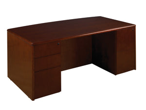 OSP Home Furnishings Sonoma Bow Top Contemporary Home Office Writing Desk with Ergonomic Spacious Work Surface SON-TYP1
