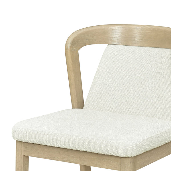 English Elm Christopher Knight Home® - Upholstered Backrest Armless Dining Chairs - Sleek Mid-Century Fabric Seats on Durable Oak Frame, 300lb Capacity Beige,Natural Ash N771P346002A