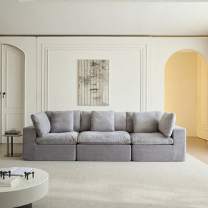 English Elm H-022-NOT Ancient White Compression Sofa K3207-19 | 35D High-Density Sponge, Sherpa Fabric, Quadruple Packaged Protection W3622P346261