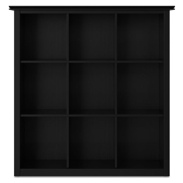 English Elm Artisan 9 Cube Bookcase & Storage Unit - Handcrafted Black Shelving For Stylish Organization & Display B136P238626