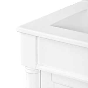 English Elm 24'' Modern Bathroom Vanity with Ceramic Basin, Solid Wood Frame, Soft-Close Doors, Ample Storage White N710P190503K