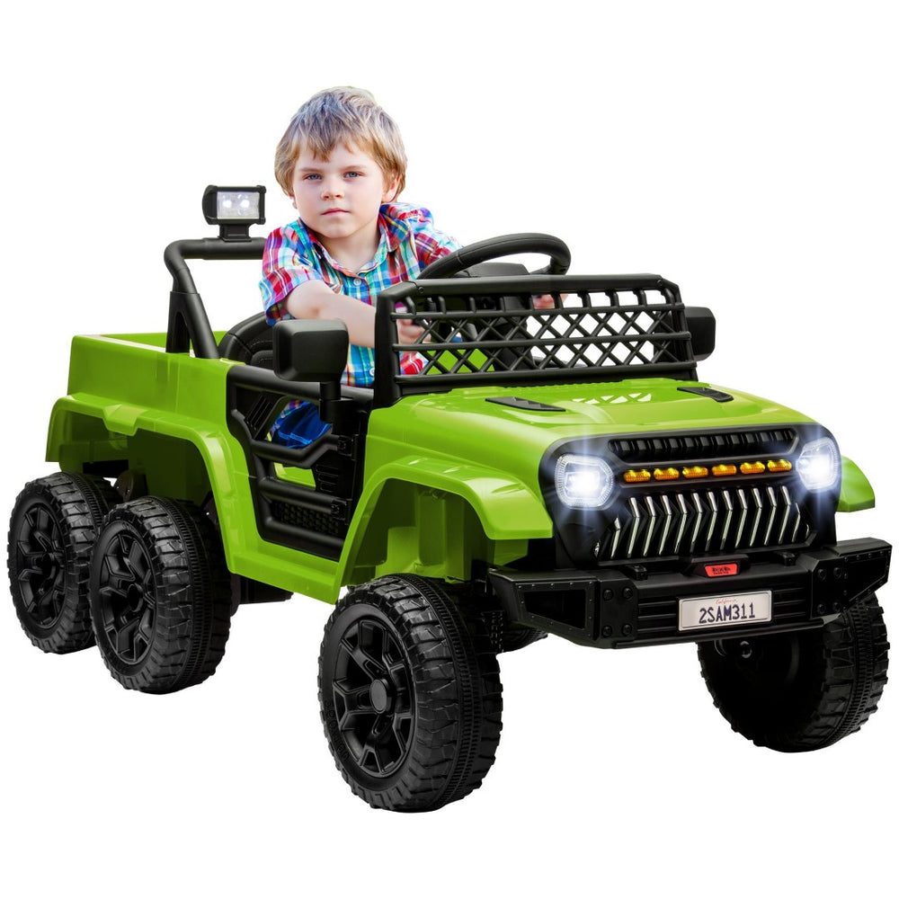 English Elm Qaba 12v Four Motor Kids Electric Ride on Truck with Trailer and Parent Remote W2225P249885