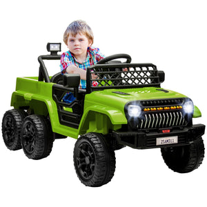 English Elm Qaba 12v Four Motor Kids Electric Ride on Truck with Trailer and Parent Remote W2225P249885